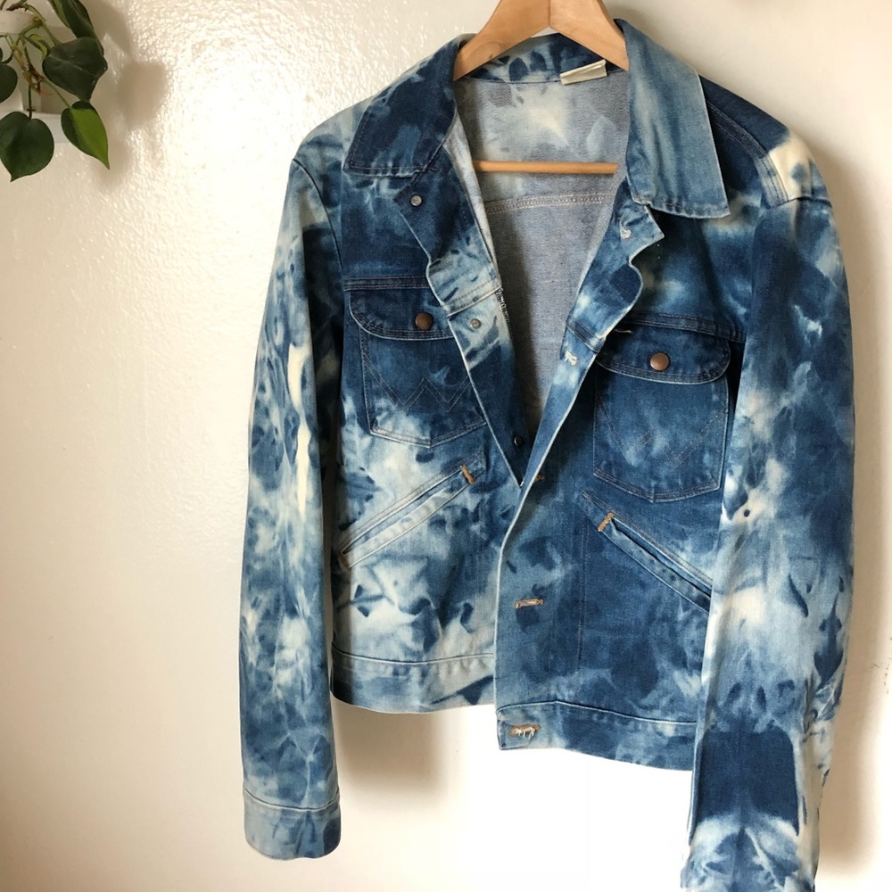 Vintage Wrangler Tie Dye Denim Jacket